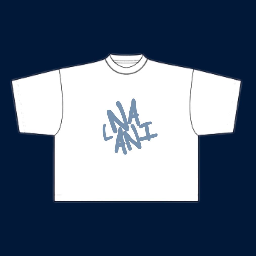 blue logo tee