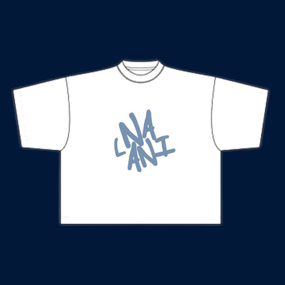 blue logo tee