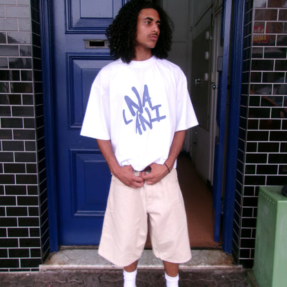 blue logo tee