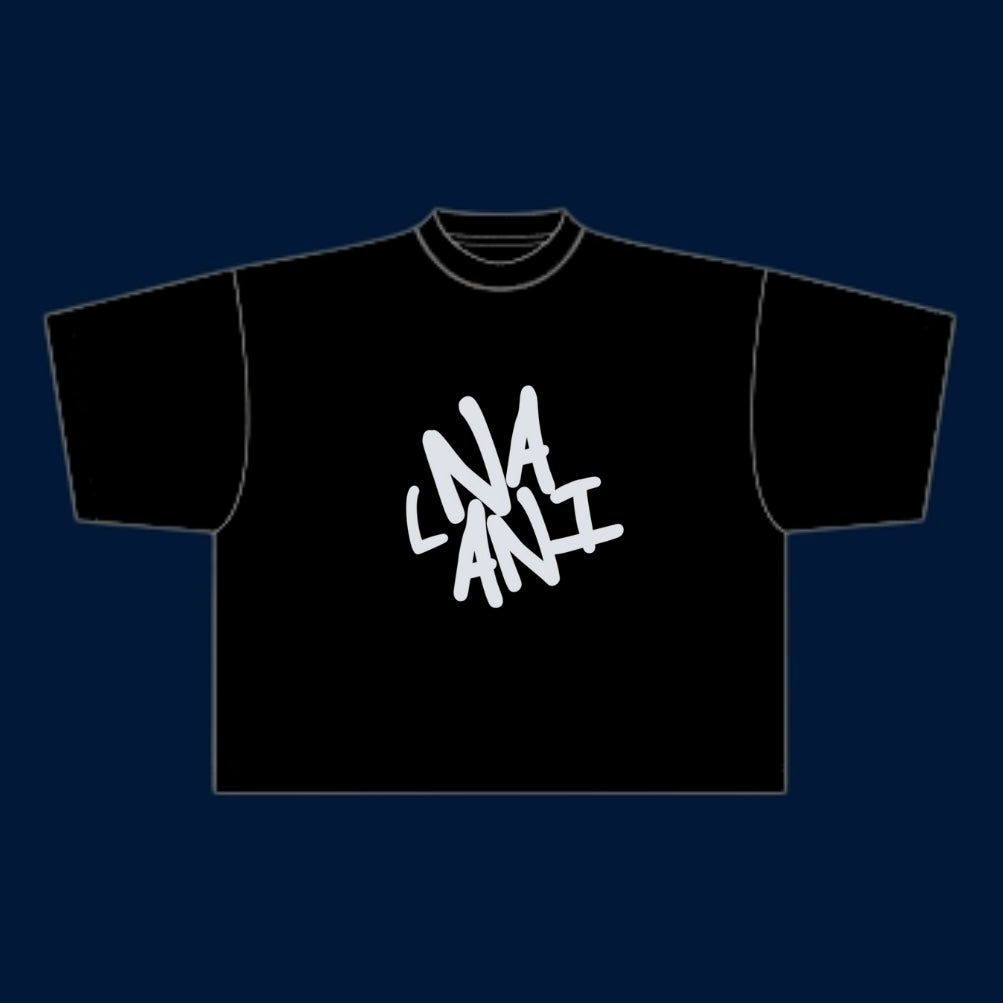 black logo tee