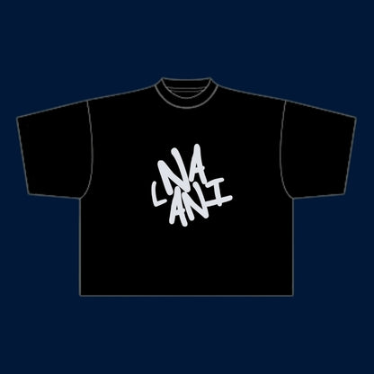 black logo tee