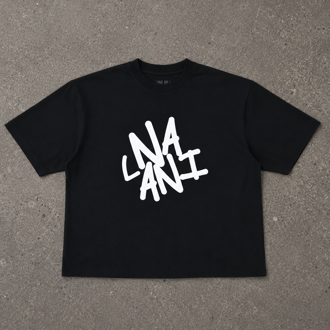 black logo tee