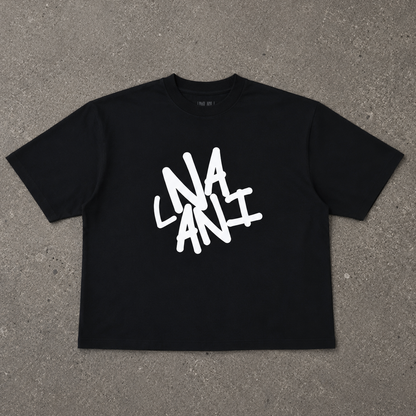 black logo tee