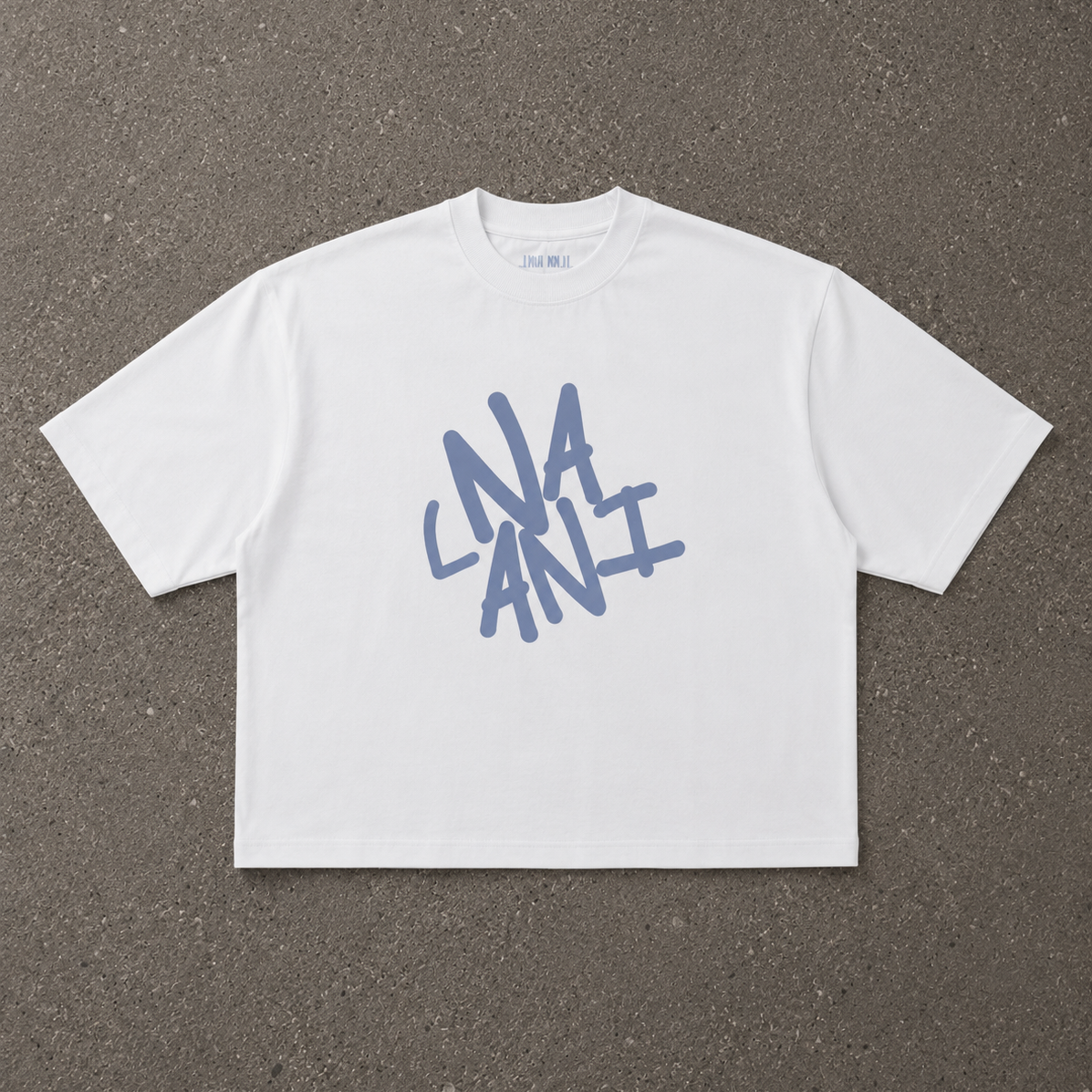 blue logo tee