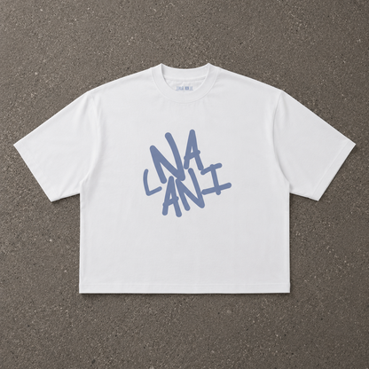 blue logo tee
